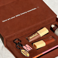 Factory Custom Luxury Cosmetic Perfume Skin Care Serum Flannel Packaging Boxes Embossing Recycled Materials Rigid Sponge Lining