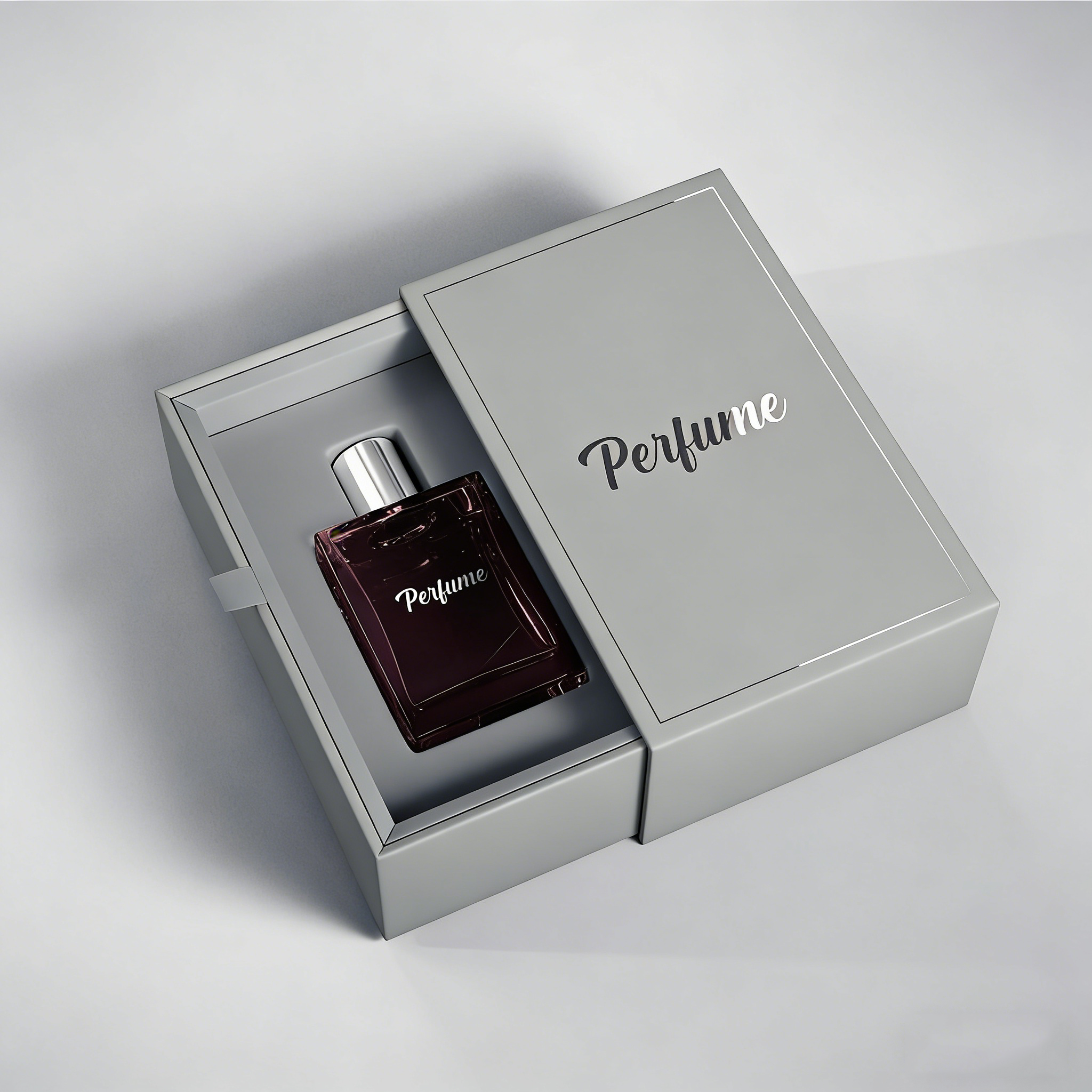 Personalized Custom Design Small Drawer Box Perfume Packaging Handmade Luxury Rigid Sliding Drawer Box Packaging With Ribbon