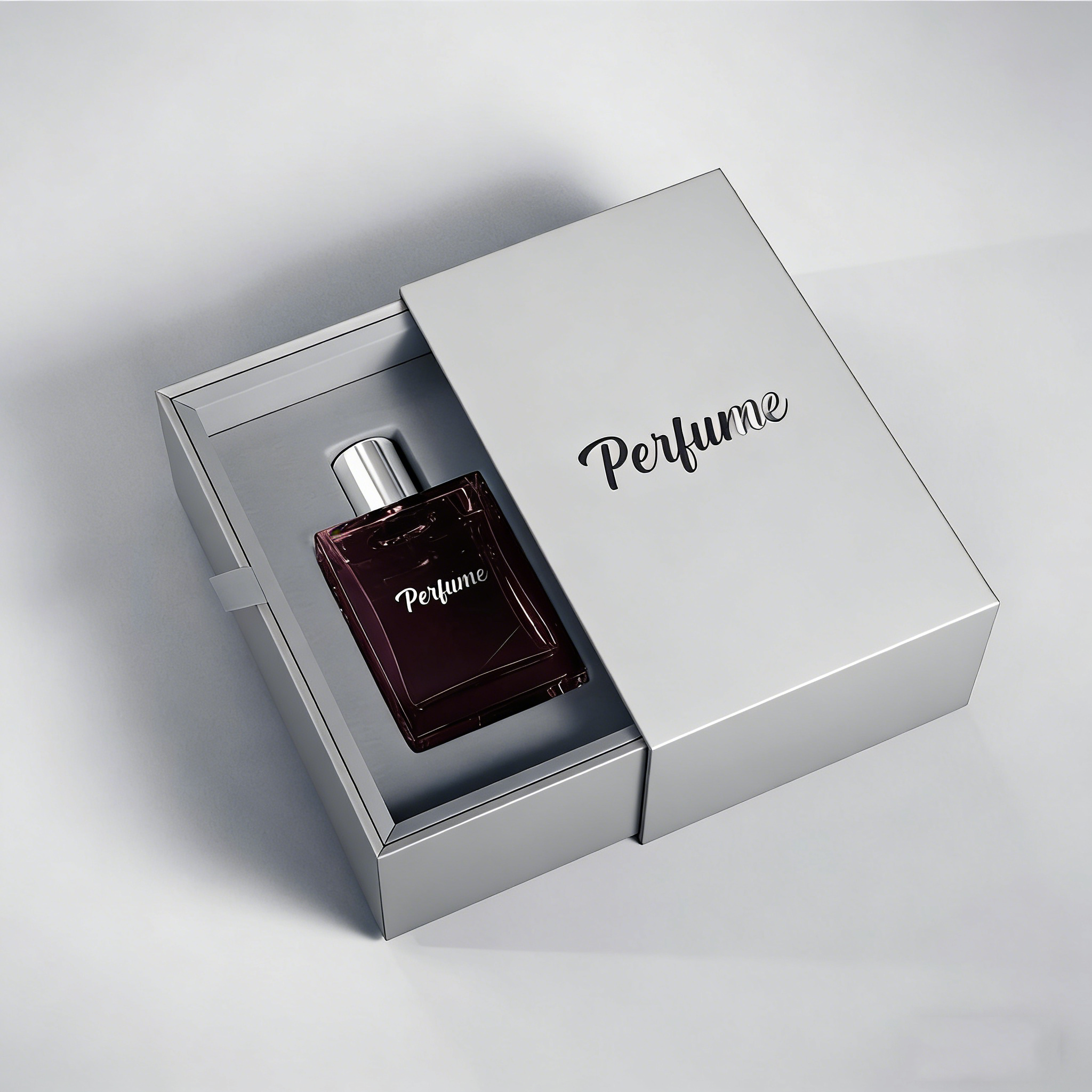 Personalized Custom Design Small Drawer Box Perfume Packaging Handmade Luxury Rigid Sliding Drawer Box Packaging With Ribbon