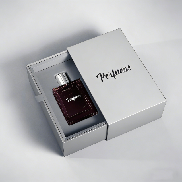 Personalized Custom Design Small Drawer Box Perfume Packaging Handmade Luxury Rigid Sliding Drawer Box Packaging With Ribbon