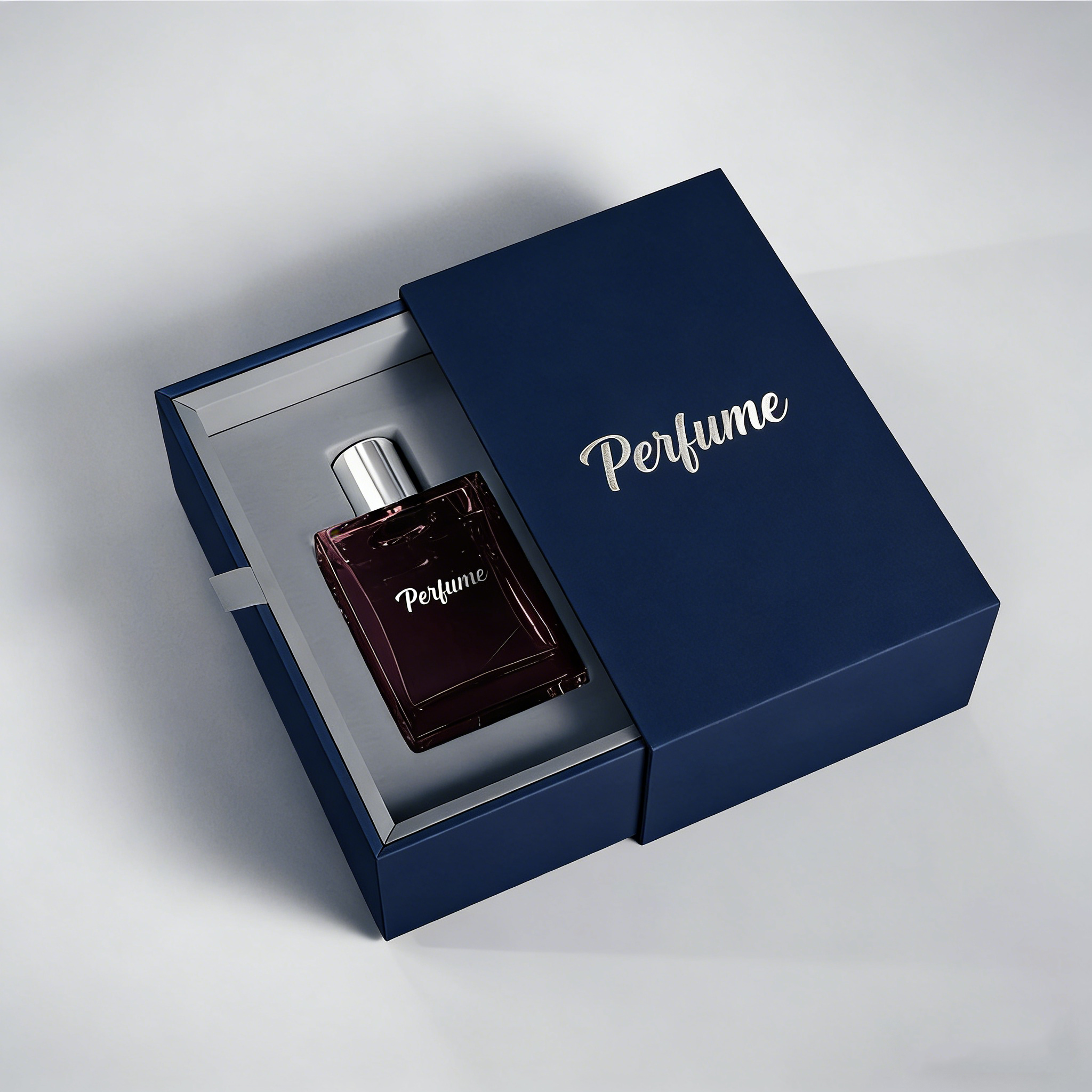 Personalized Custom Design Small Drawer Box Perfume Packaging Handmade Luxury Rigid Sliding Drawer Box Packaging With Ribbon