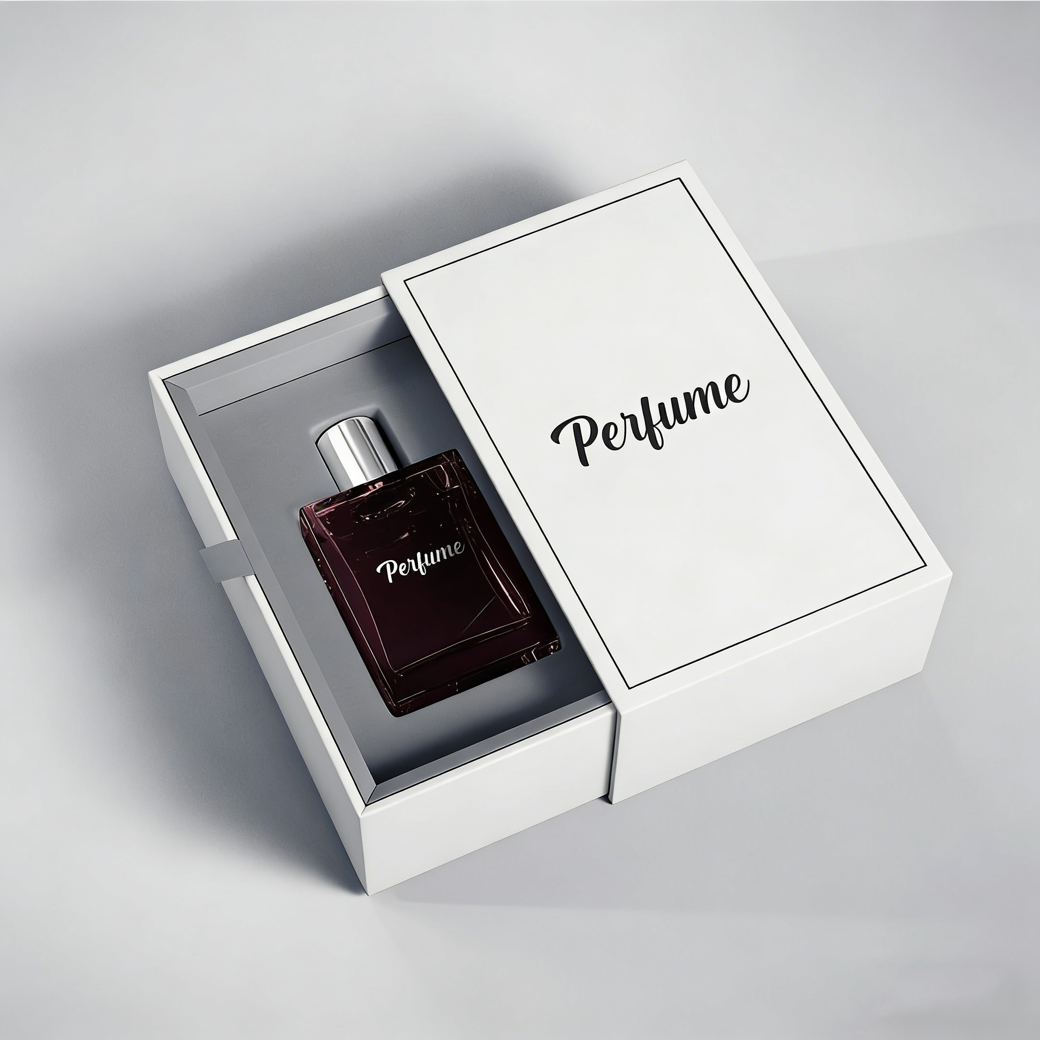 Personalized Custom Design Small Drawer Box Perfume Packaging Handmade Luxury Rigid Sliding Drawer Box Packaging With Ribbon