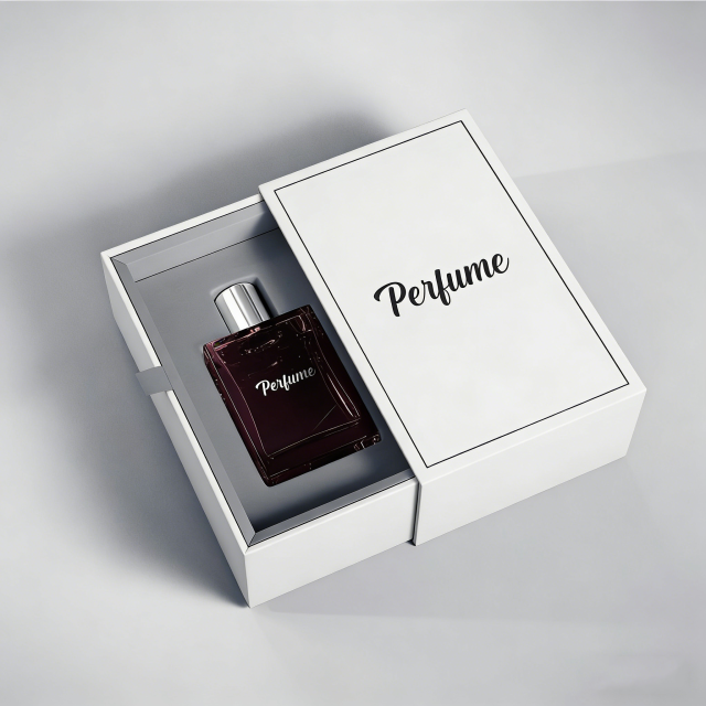 Personalized Custom Design Small Drawer Box Perfume Packaging Handmade Luxury Rigid Sliding Drawer Box Packaging With Ribbon