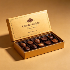 Custom Printing Logo Chocolate Gift Boxes Design Magnetic Clamshell Folding Rigid Cardboard Paper Packaging Box for Food