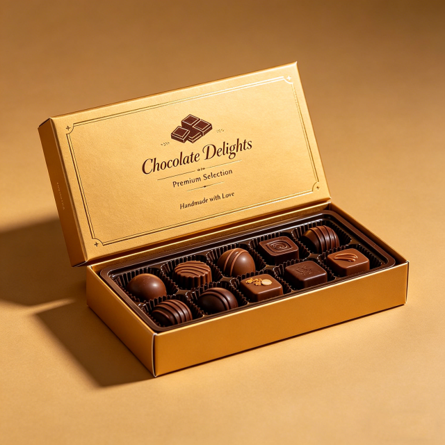 Custom Printing Logo Chocolate Gift Boxes Design Magnetic Clamshell Folding Rigid Cardboard Paper Packaging Box for Food