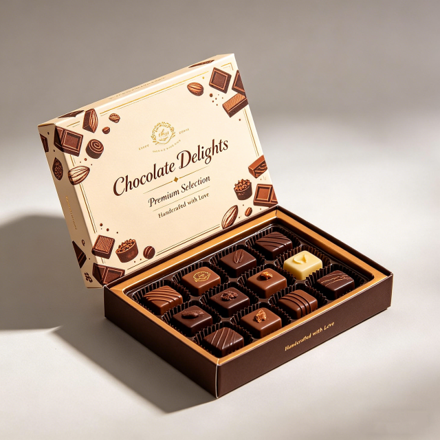 Custom Printing Logo Chocolate Gift Boxes Design Magnetic Clamshell Folding Rigid Cardboard Paper Packaging Box for Food