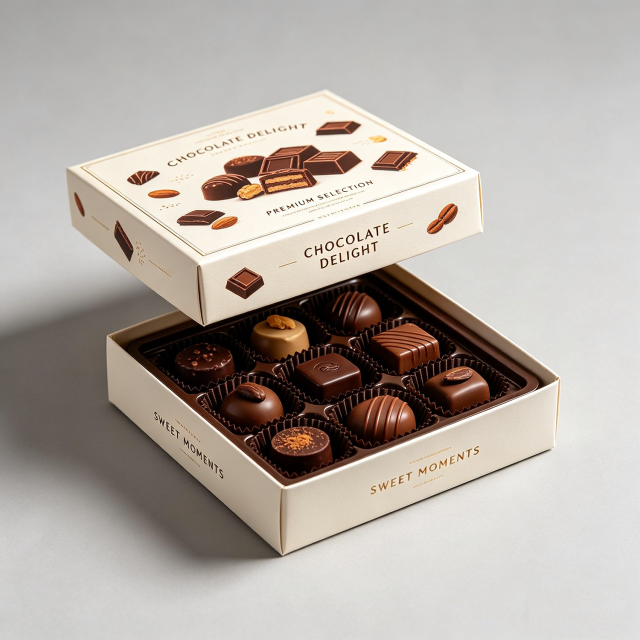 Custom Printing Logo Chocolate Gift Boxes Design Magnetic Clamshell Folding Rigid Cardboard Paper Packaging Box for Food