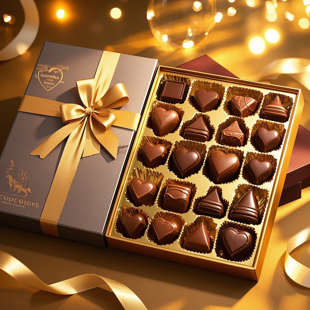 Custom Luxury Brown Candy Chocolate Packaging Safe for Wedding Food Rigid Lid Paperboard Gift Box with Stamping Food Safe
