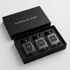 Biodegradable Recycled Materials Handmade Custom Square Rigid Perfume Box Personalized Design Luxury Lid Base Packaging Logo