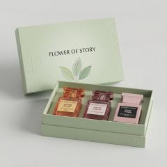 Biodegradable Recycled Materials Handmade Custom Square Rigid Perfume Box Personalized Design Luxury Lid Base Packaging Logo