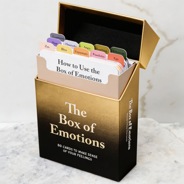 Custom the Box of Emotions | Eco-Friendly Craft Packaging for Personal Emotional Journeys Gift Flip-Top Box with Art Paper Cards