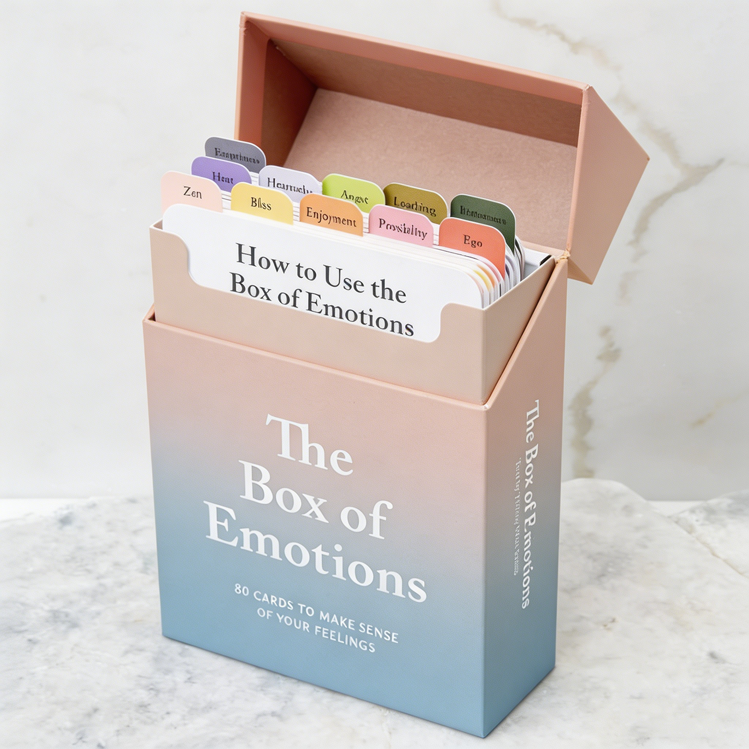 Custom the Box of Emotions | Eco-Friendly Craft Packaging for Personal Emotional Journeys Gift Flip-Top Box with Art Paper Cards