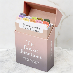Custom the Box of Emotions | Eco-Friendly Craft Packaging for Personal Emotional Journeys Gift Flip-Top Box with Art Paper Cards