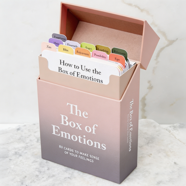 Custom the Box of Emotions | Eco-Friendly Craft Packaging for Personal Emotional Journeys Gift Flip-Top Box with Art Paper Cards