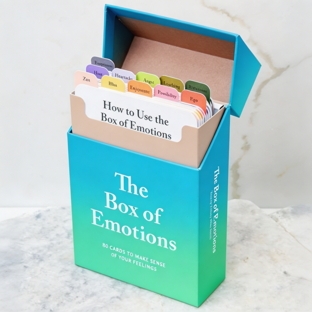Custom the Box of Emotions | Eco-Friendly Craft Packaging for Personal Emotional Journeys Gift Flip-Top Box with Art Paper Cards
