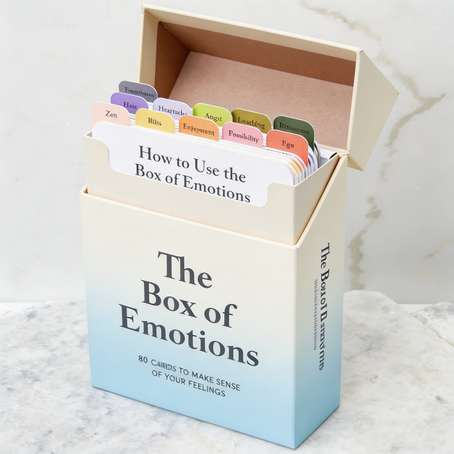 Custom the Box of Emotions | Eco-Friendly Craft Packaging for Personal Emotional Journeys Gift Flip-Top Box with Art Paper Cards