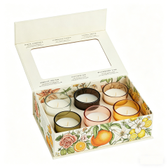 Recycled Foldable Brand Magnet Close Boxes Custom Printed Logo Luxury Gift Box Packaging for Candle Pack with Window
