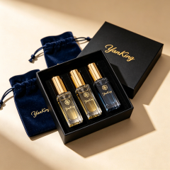 Eco-Friendly Paper Perfume Box Customized Gold Stamping LOGO Small Sliding Drawer Box with Sponge EVA Lining