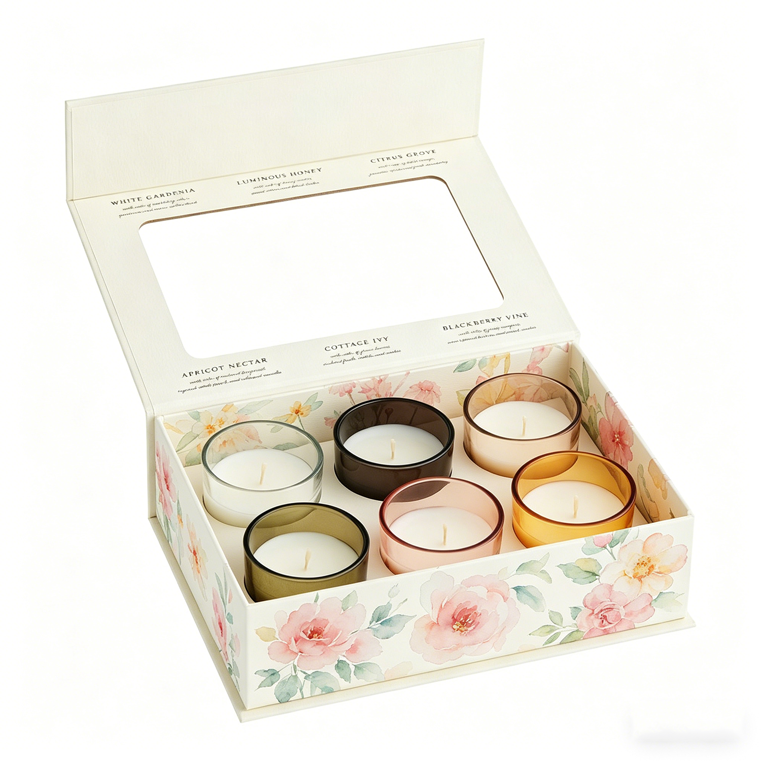 Recycled Foldable Brand Magnet Close Boxes Custom Printed Logo Luxury Gift Box Packaging for Candle Pack with Window