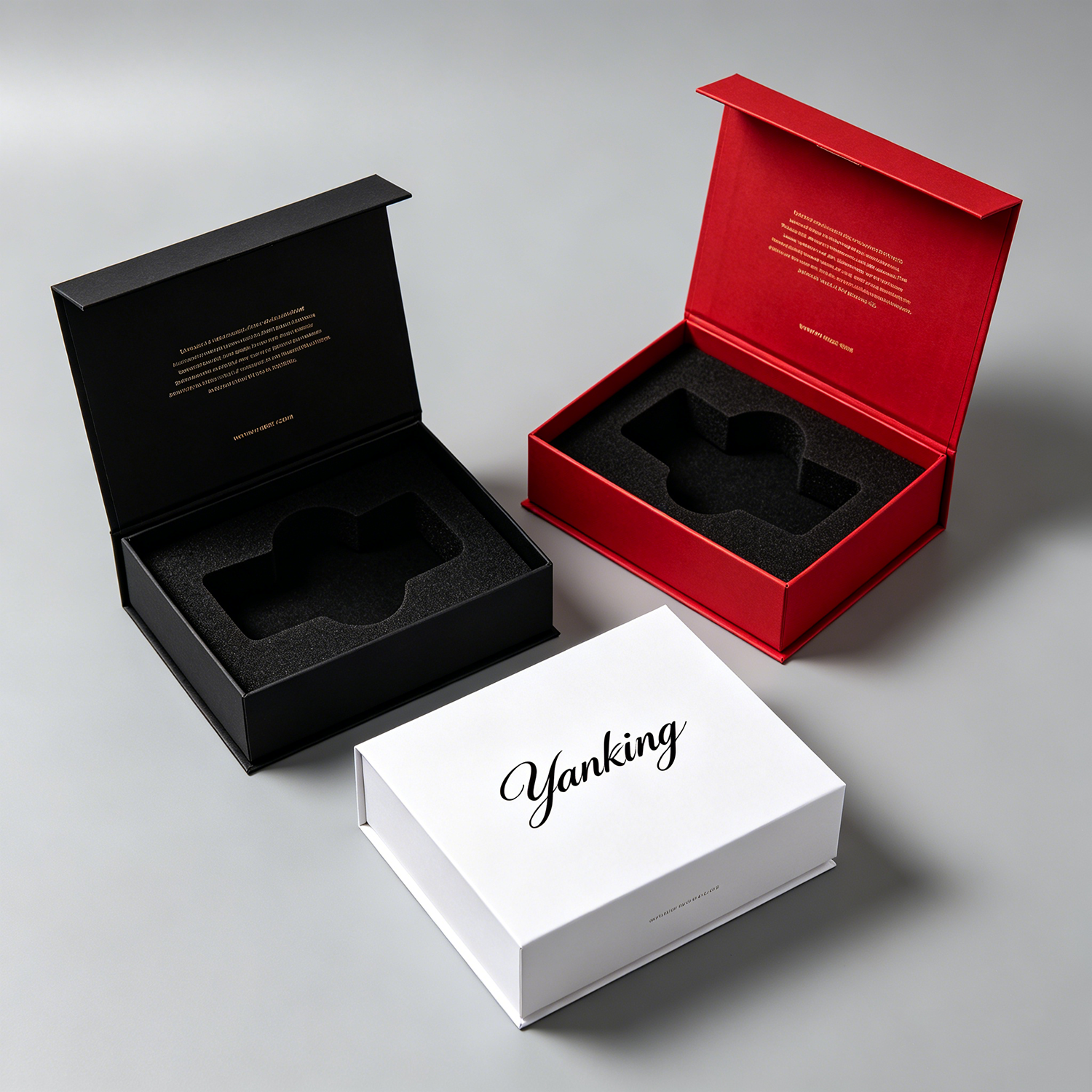 Custom Logo Wholesale Eva Sponge Rigid Cardboard Magnetic Gift Packaging Box With Eva Sponge Foam Insert