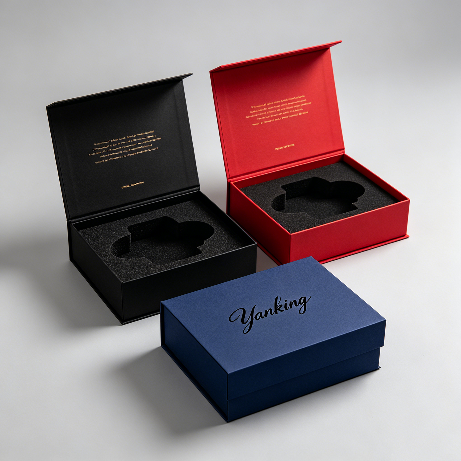 Custom Logo Wholesale Eva Sponge Rigid Cardboard Magnetic Gift Packaging Box With Eva Sponge Foam Insert