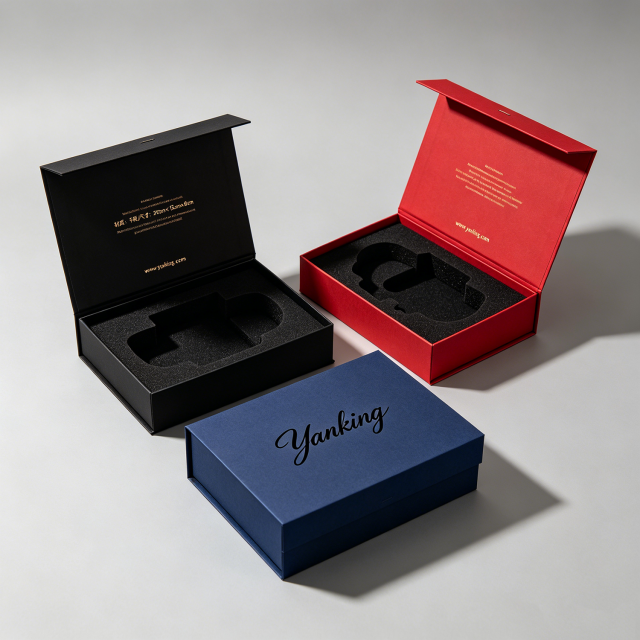 Custom Logo Wholesale Eva Sponge Rigid Cardboard Magnetic Gift Packaging Box With Eva Sponge Foam Insert