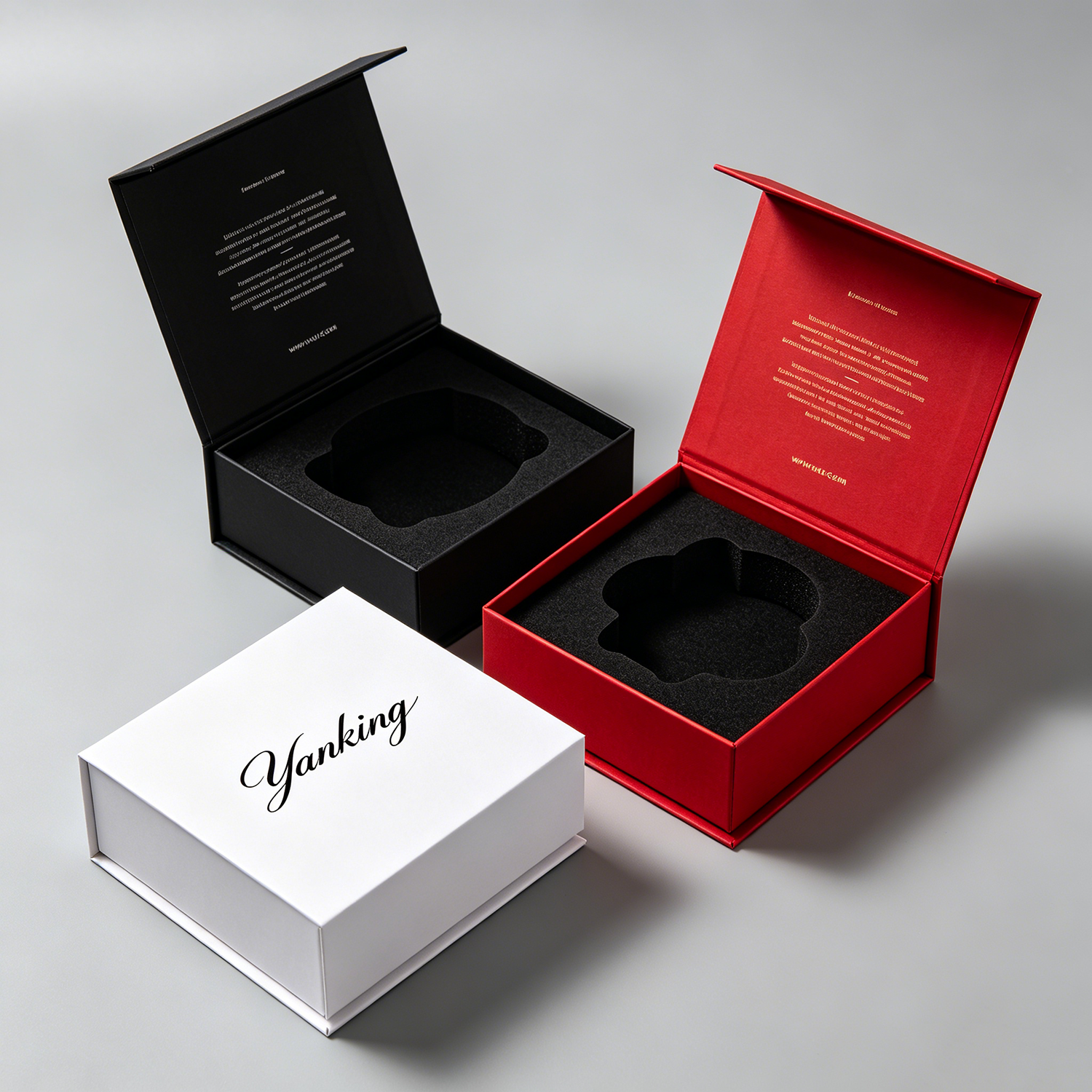 Custom Logo Wholesale Eva Sponge Rigid Cardboard Magnetic Gift Packaging Box With Eva Sponge Foam Insert