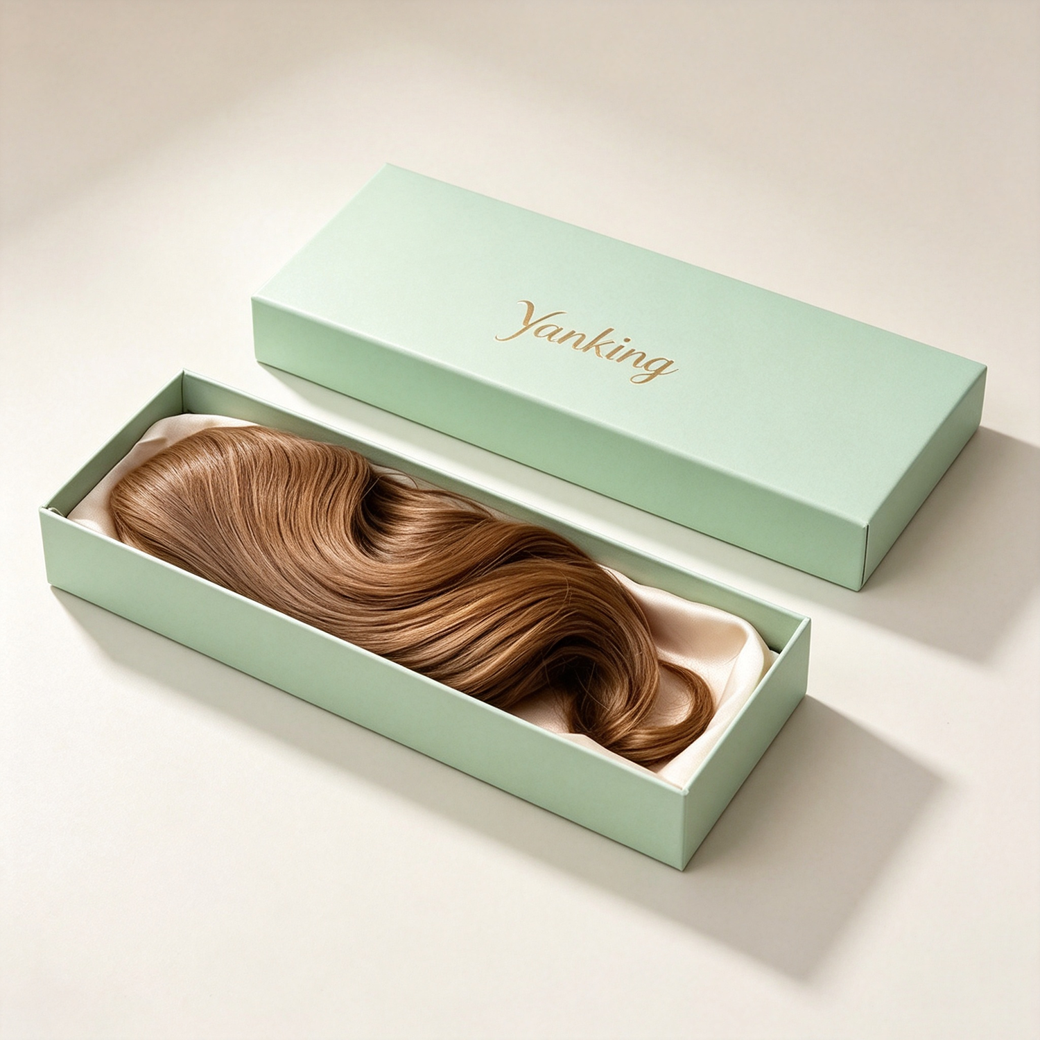 Wholesale Luxury Paper Cardboard Hair Extension Wig Packaging Box Custom Logo Lid and Base Gift Package Box