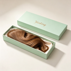 Wholesale Luxury Paper Cardboard Hair Extension Wig Packaging Box Custom Logo Lid and Base Gift Package Box