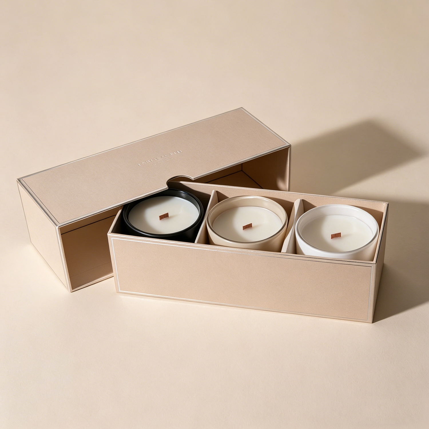 Factory Custom Scented Candles Gift Set Home Decoration Scented Candle Lid and Base Box with Logo