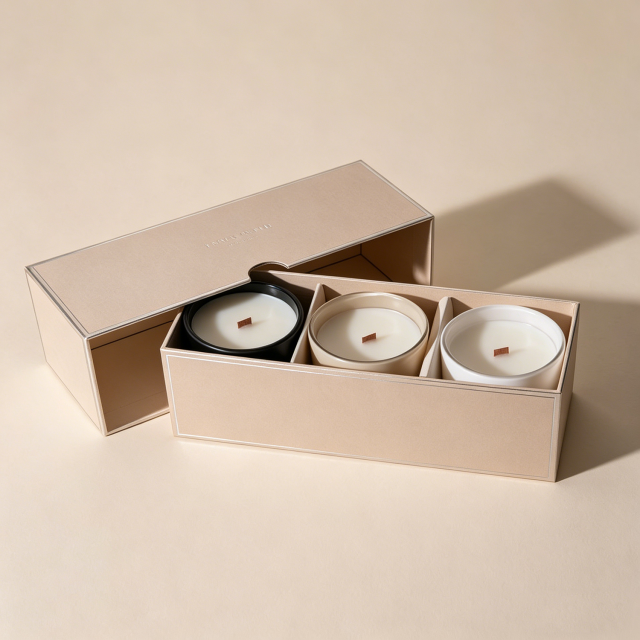 Factory Custom Scented Candles Gift Set Home Decoration Scented Candle Lid and Base Box with Logo