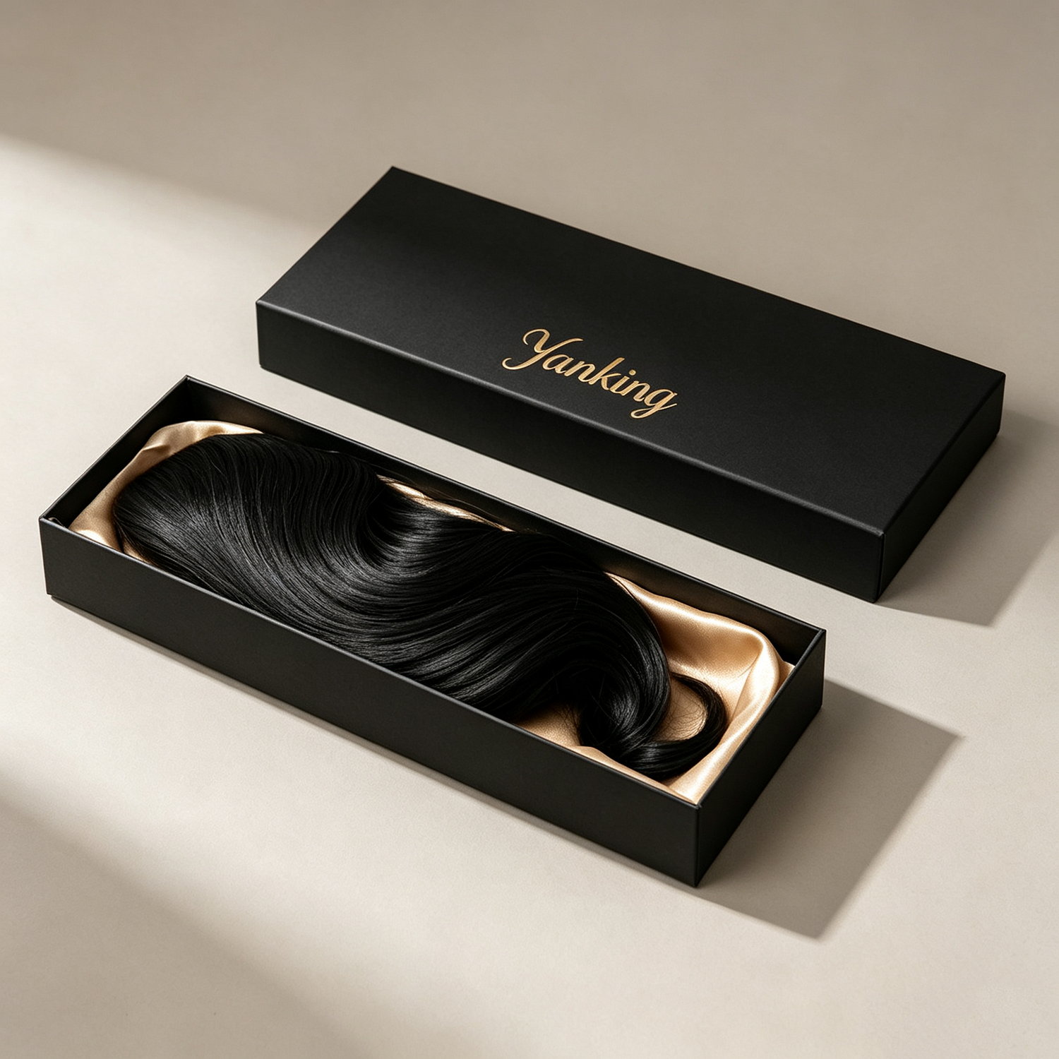 Wholesale Luxury Paper Cardboard Hair Extension Wig Packaging Box Custom Logo Lid and Base Gift Package Box