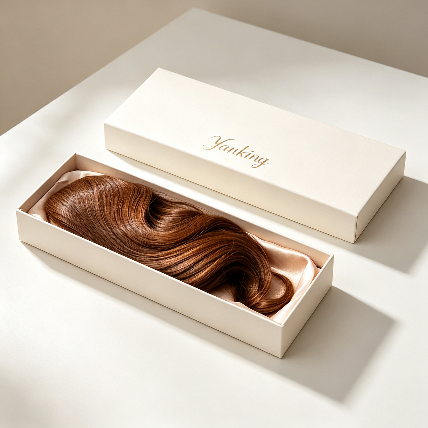 Wholesale Luxury Paper Cardboard Hair Extension Wig Packaging Box Custom Logo Lid and Base Gift Package Box
