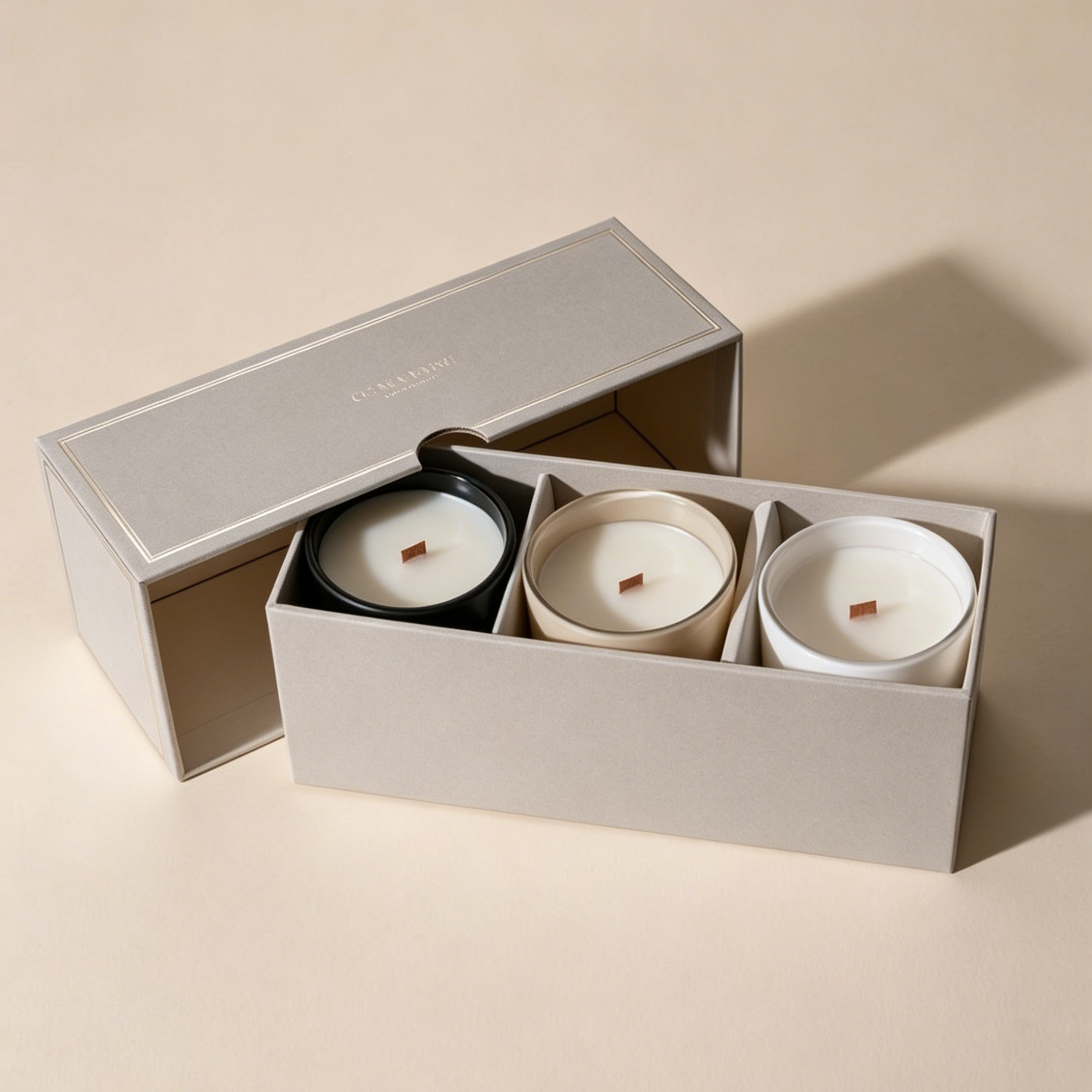 Factory Custom Scented Candles Gift Set Home Decoration Scented Candle Lid and Base Box with Logo