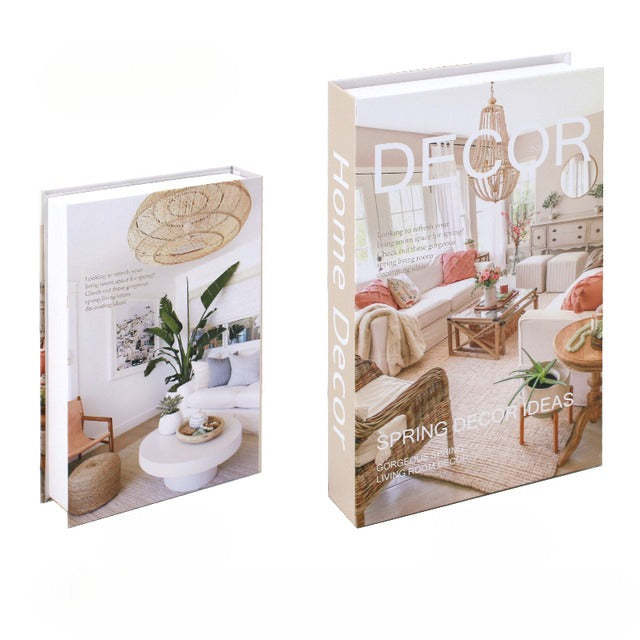 Custom Modern Style Fancy Fashion Book Shaped Box Decoration Model Hardcover Hollow Decorative Book Paper Box Embossing Sponge