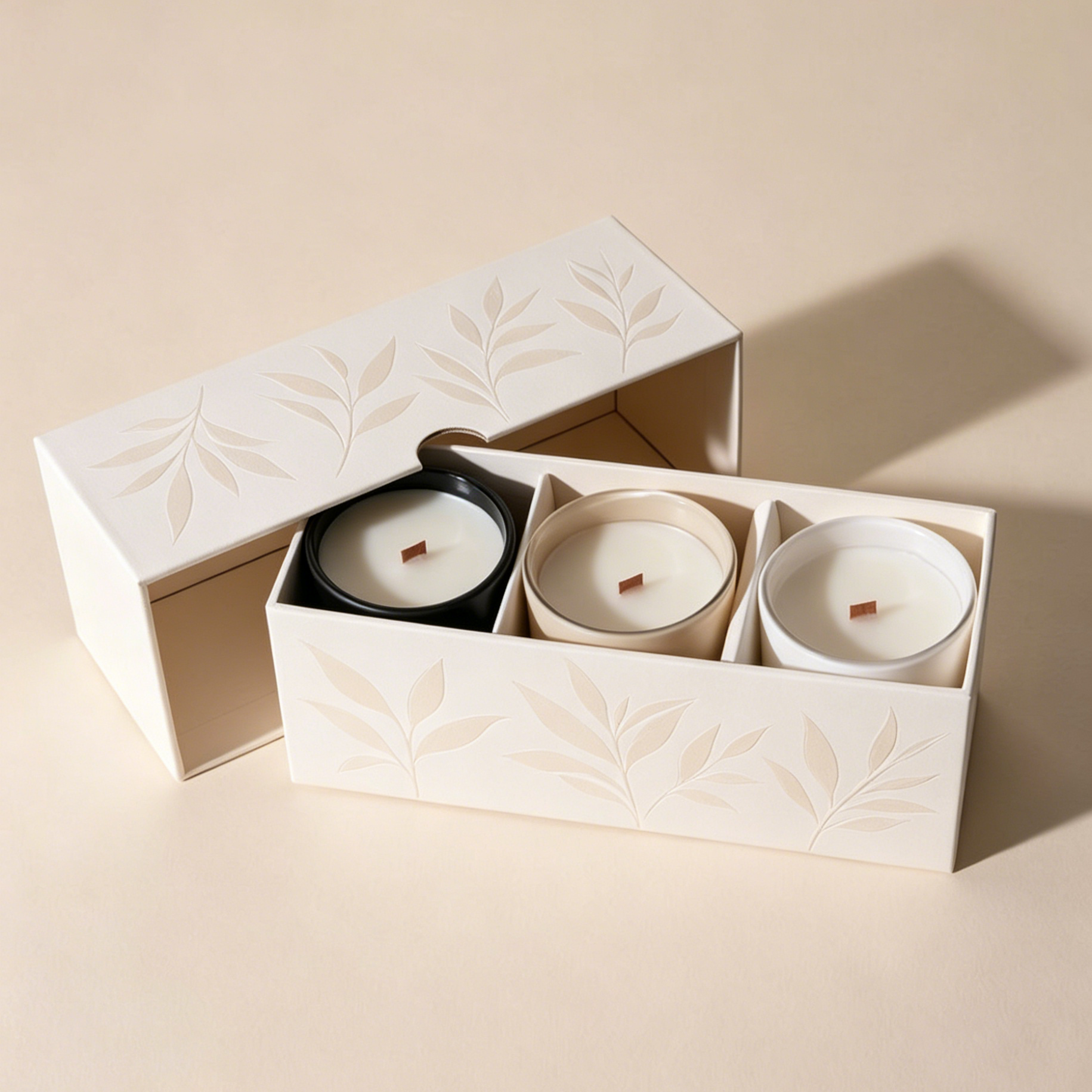 Factory Custom Scented Candles Gift Set Home Decoration Scented Candle Lid and Base Box with Logo