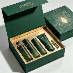 Custom Luxury Cosmetic Skincare Packaging Box for Face Oil Serum Printed Paper Magnet Box OEM Manufacturer