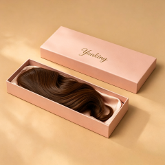 Wholesale Luxury Paper Cardboard Hair Extension Wig Packaging Box Custom Logo Lid and Base Gift Package Box