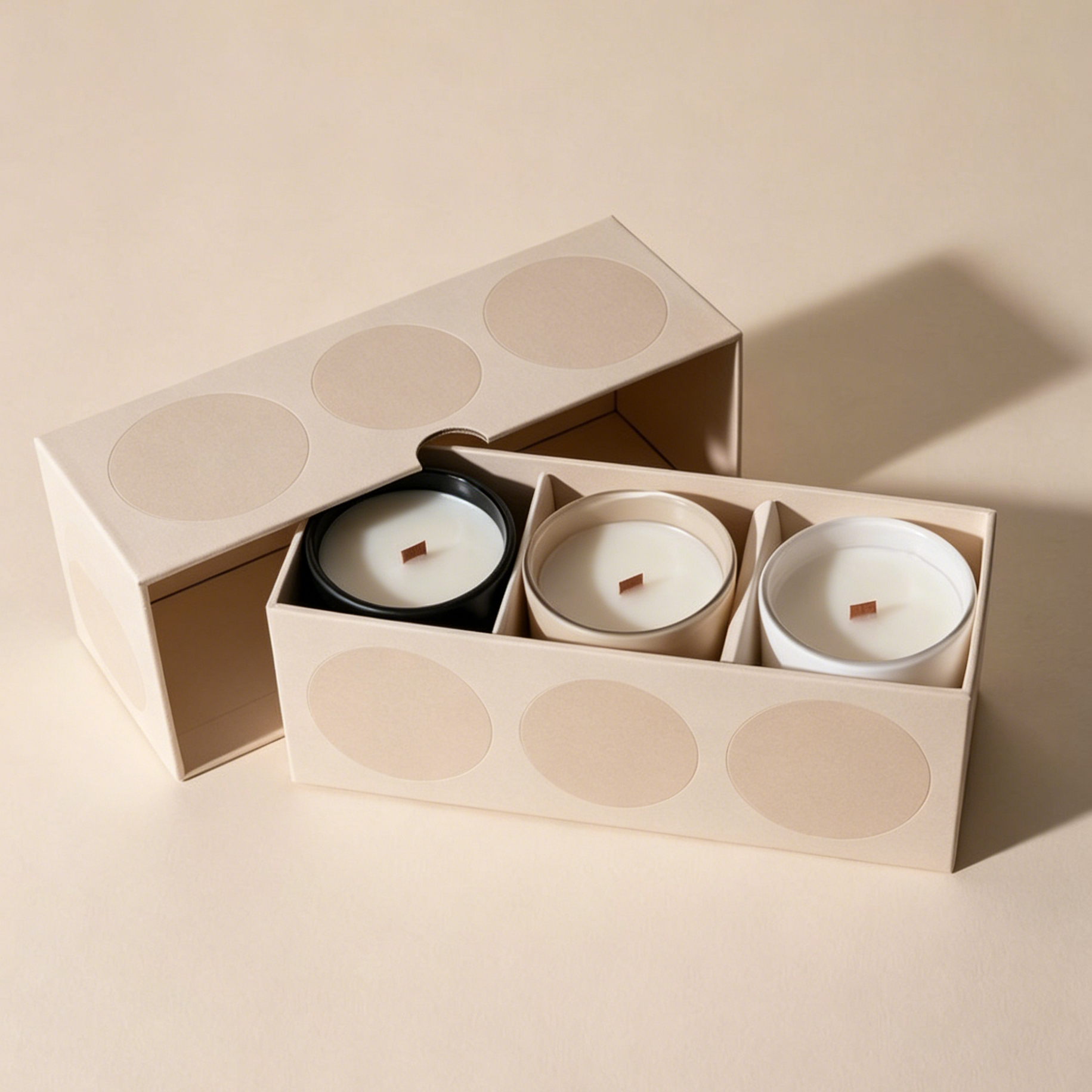 Factory Custom Scented Candles Gift Set Home Decoration Scented Candle Lid and Base Box with Logo