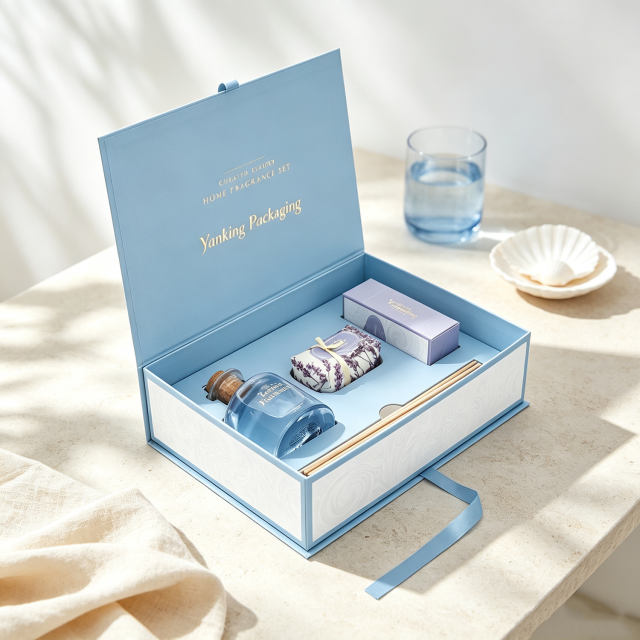 Custom Rigid Magnetic Cosmetic Box for Perfume & Skincare Beauty Sets