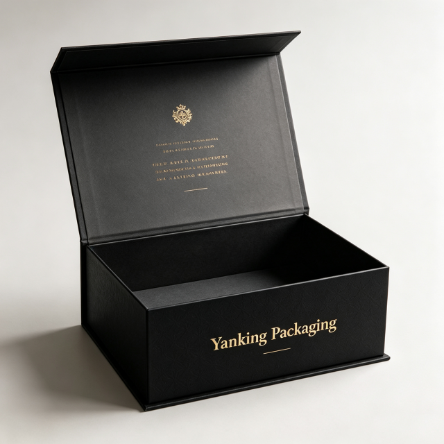 Custom Rigid Magnet Gift Box | Gold Stamping Paper Packaging Box