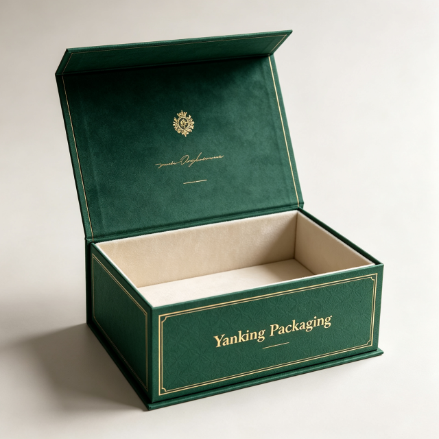 Custom Rigid Magnet Gift Box | Gold Stamping Paper Packaging Box