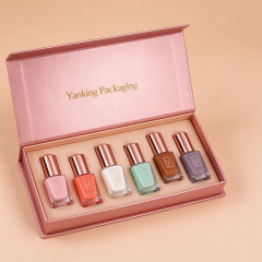 Custom Magnetic Nail Polish Box | Foldable Rigid Paperboard Cosmetic Box