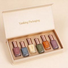 Custom Magnetic Nail Polish Box | Foldable Rigid Paperboard Cosmetic Box