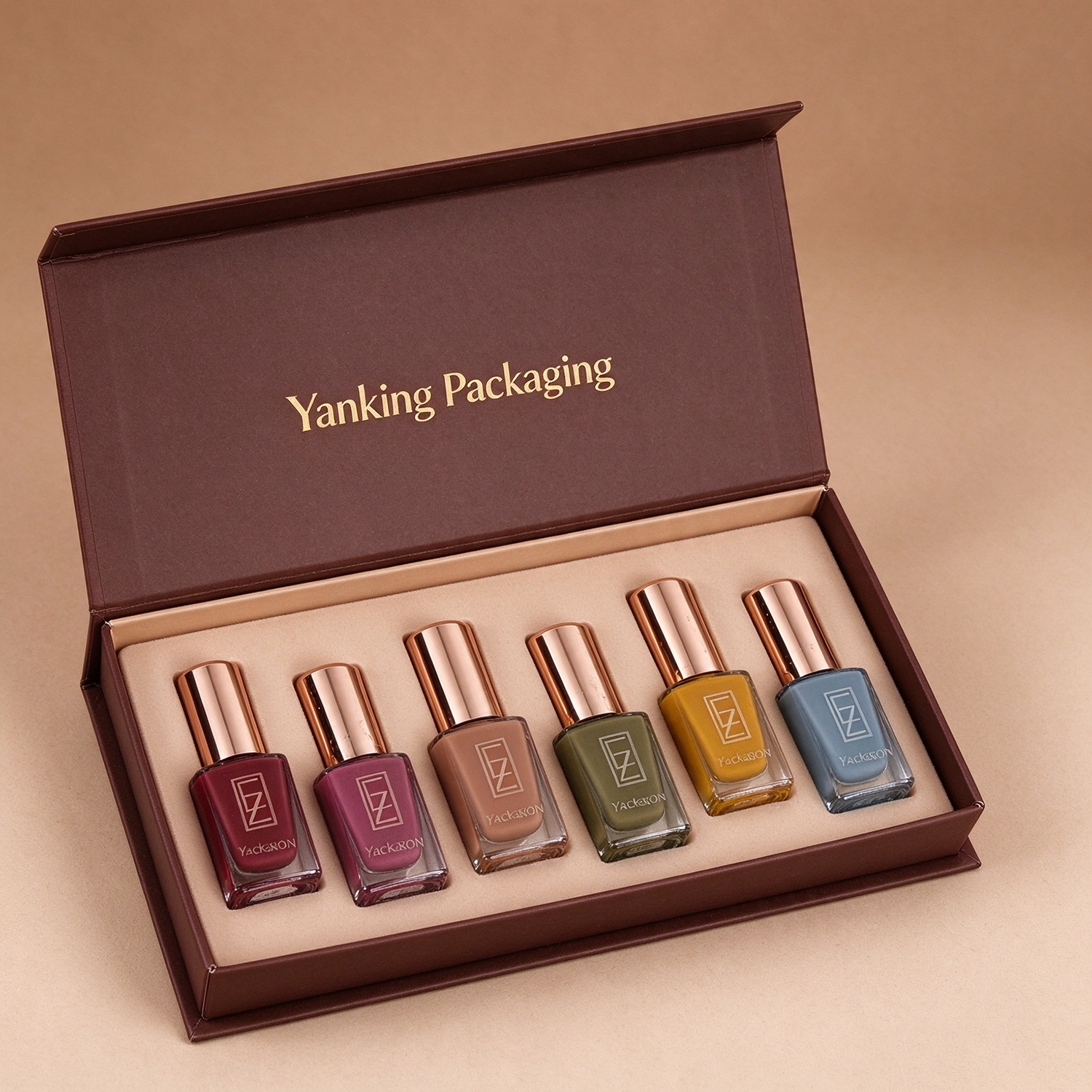 Custom Magnetic Nail Polish Box | Foldable Rigid Paperboard Cosmetic Box
