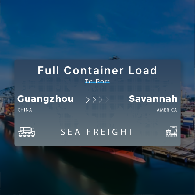 Shipping From Guangzhou To Savannah Full Container Load To Port