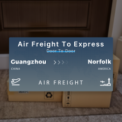 Shipping From Guangzhou To Norfolk Air Freight To Express Door To Door