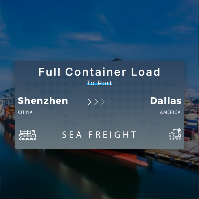Shipping From Shenzhen To Dallas Full Container Load To Port