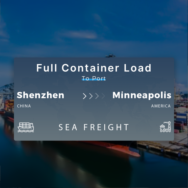 Shipping From Shenzhen To Minneapolis Full Container Load To Port
