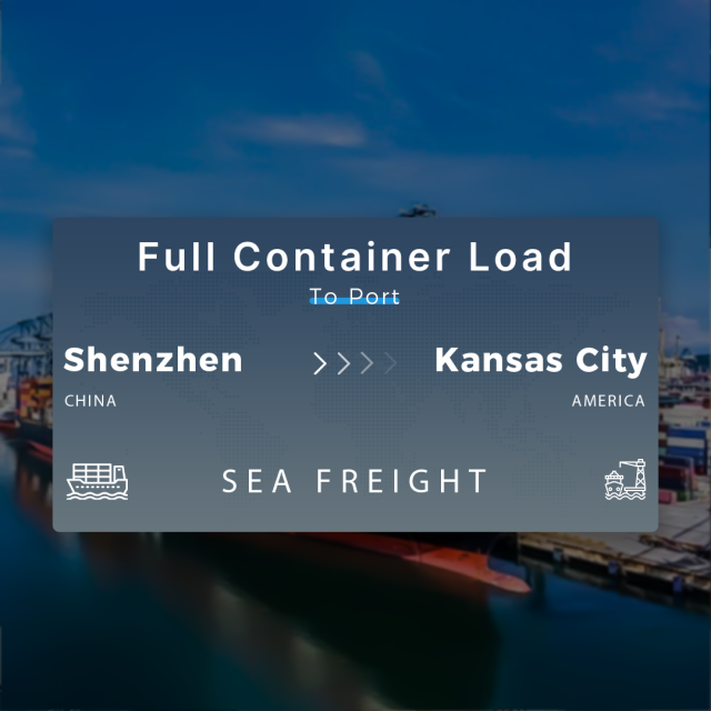 Shipping From Shenzhen To Kansas City Full Container Load To Port